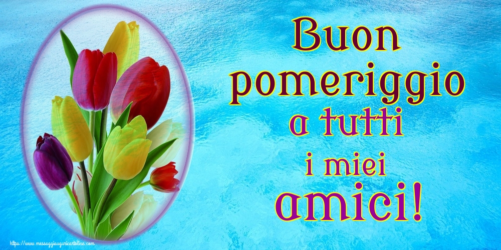 Buon pomeriggio a tutti i miei amici!