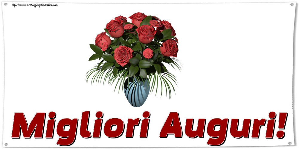 Compleanno Migliori Auguri! ~ vaso con rose