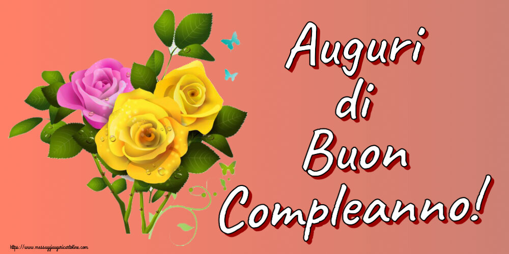 Compleanno Auguri di Buon Compleanno! ~ tre rose