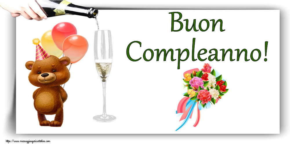 Compleanno Buon Compleanno! ~ bouquet di fiori multicolori