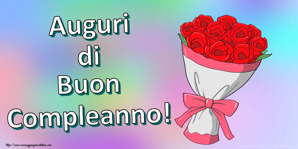 Compleanno Auguri di Buon Compleanno! ~ disegno con bouquet di fiori
