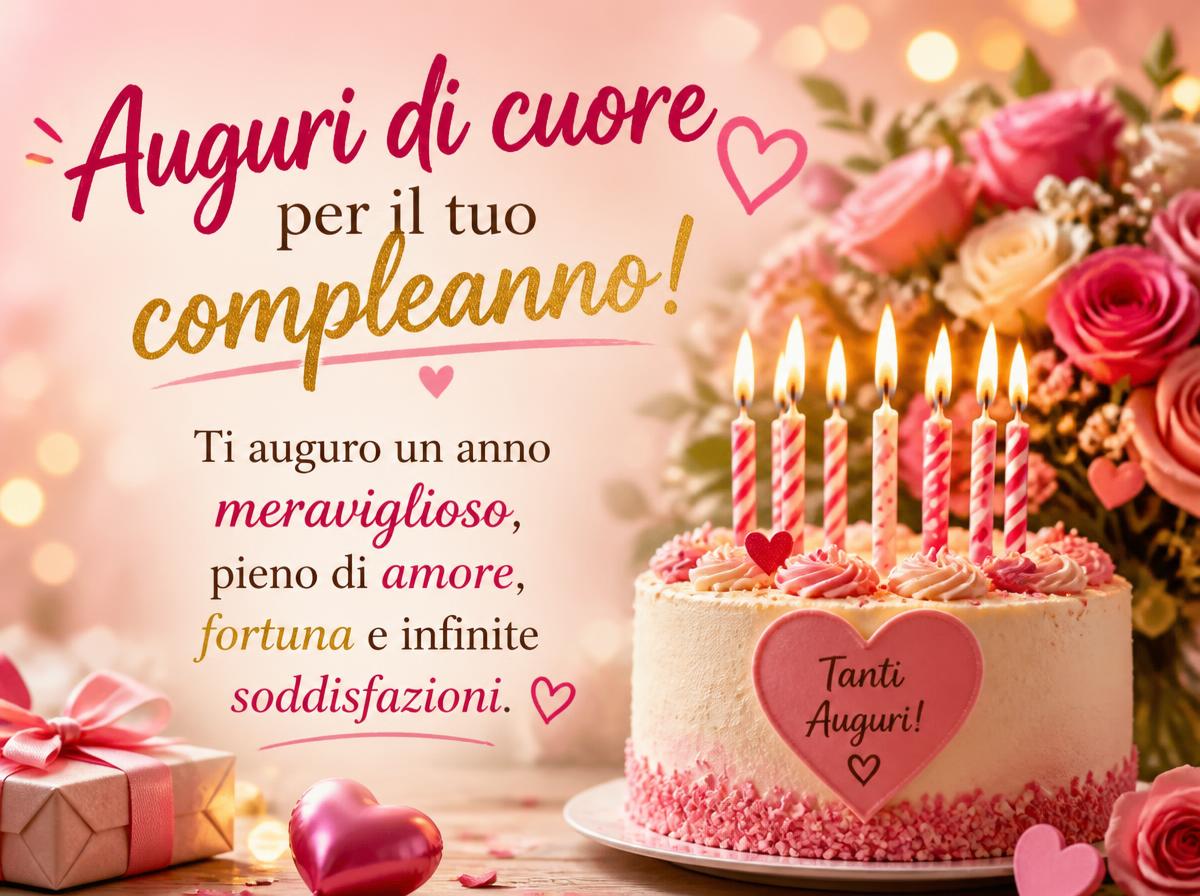 Auguri di cuore per il tuo compleanno