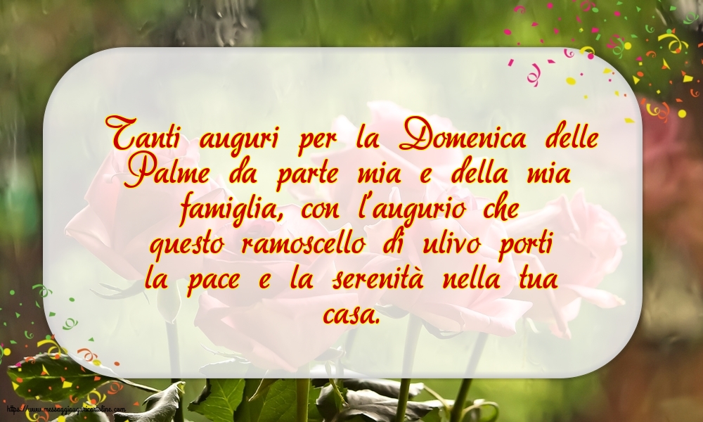 Tanti auguri per la Domenica delle Palme