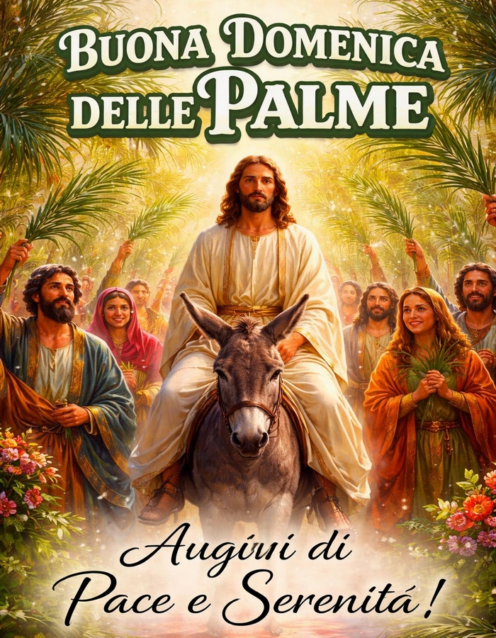 Cartoline Domenica delle Palme - Buona domenica delle Palme - messaggiauguricartoline.com