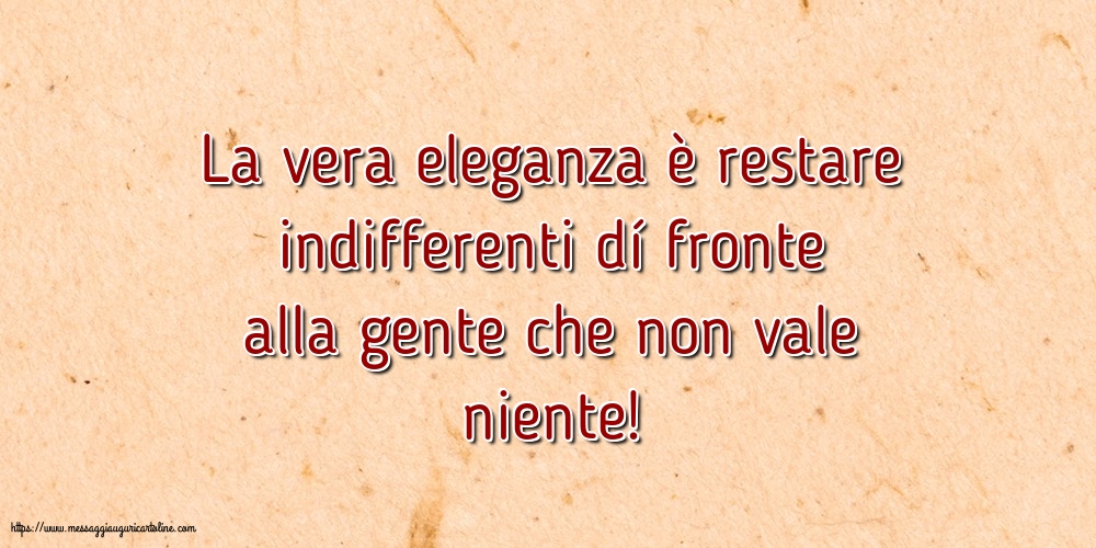 La vera eleganza
