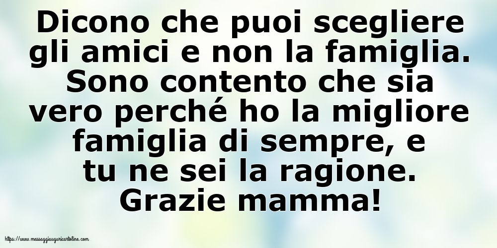 Famiglia Grazie mamma!