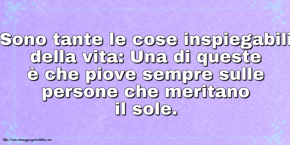 Famiglia Sono tante le cose inspiegabili della vita