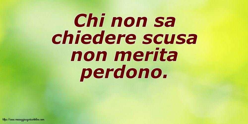 Famiglia Chi non sa chiedere scusa