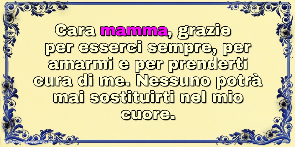 Famiglia Nessuno potrà mai sostituirti nel mio cuore