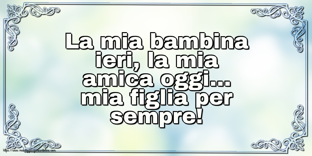 Famiglia La mia bambina ieri,