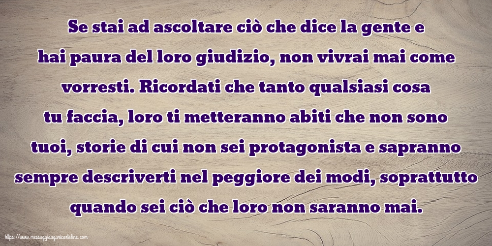 Famiglia Se stai ad ascoltare ciò che dice la gente