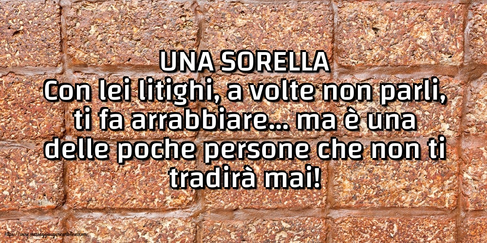 Famiglia UNA SORELLA