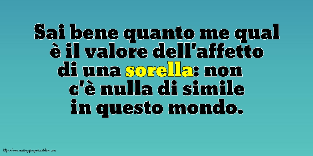 Famiglia Il valore dell'affetto di una sorella