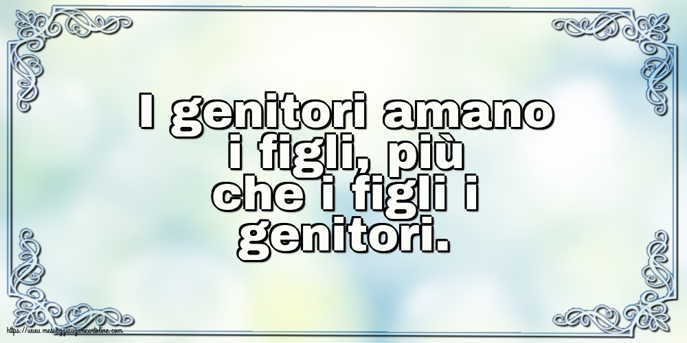 Famiglia I genitori amano i figli