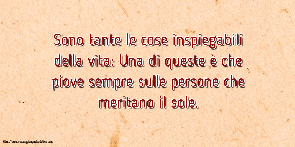 Famiglia Sono tante le cose inspiegabili della vita