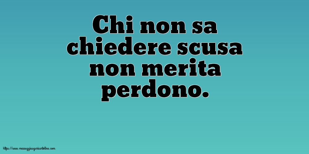 Famiglia Chi non sa chiedere scusa