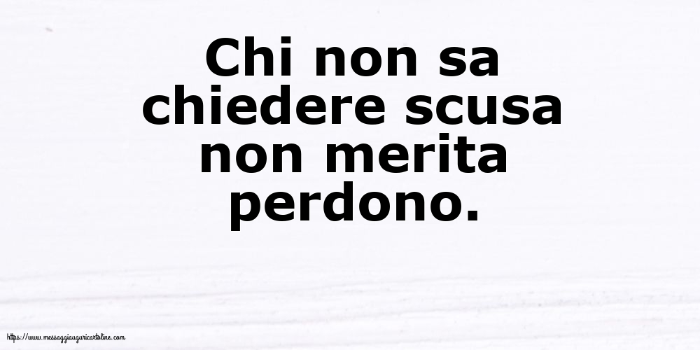 Famiglia Chi non sa chiedere scusa