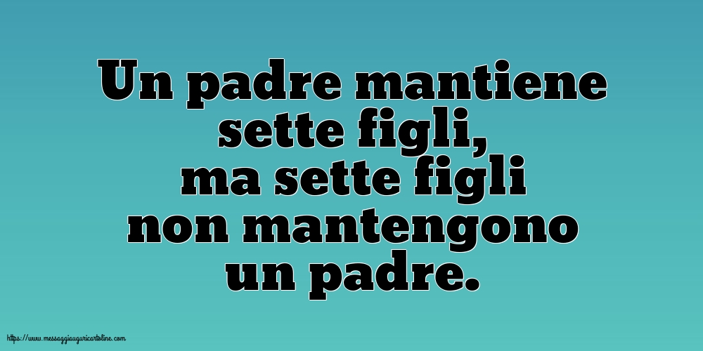 Famiglia Un padre mantiene sette figl