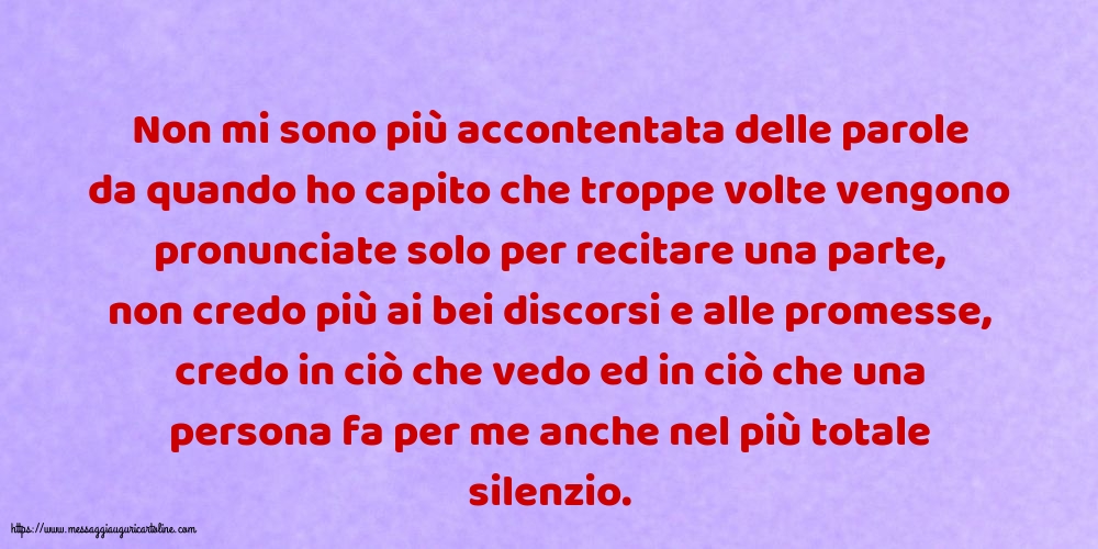 Famiglia Non mi sono più accontentata delle parole