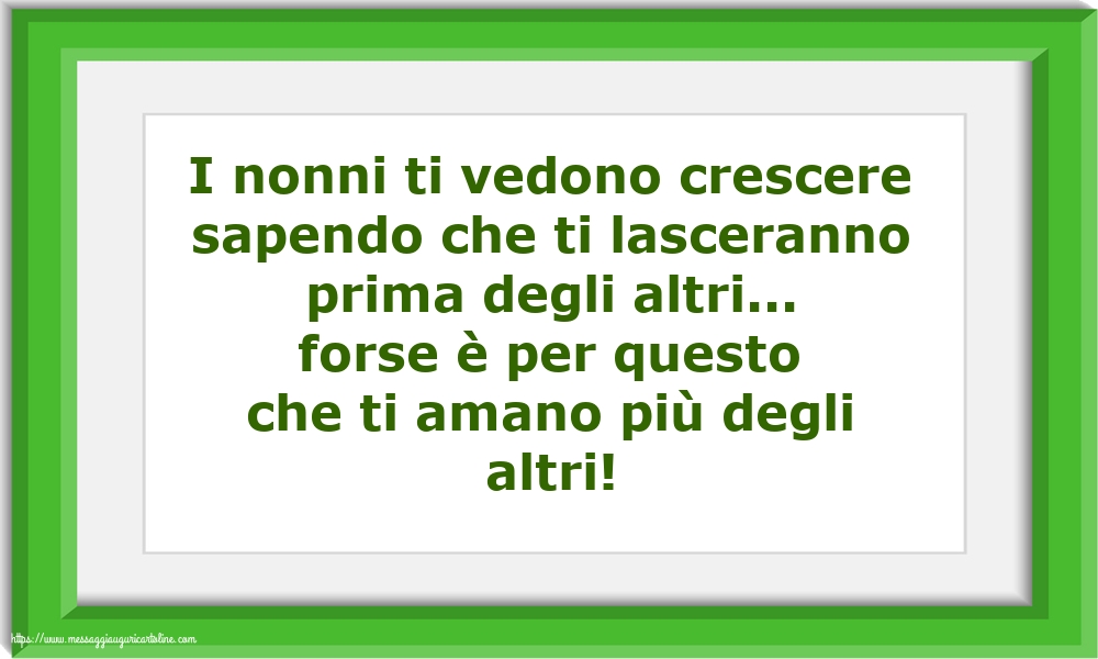 Famiglia I nonni ti vedono crescere