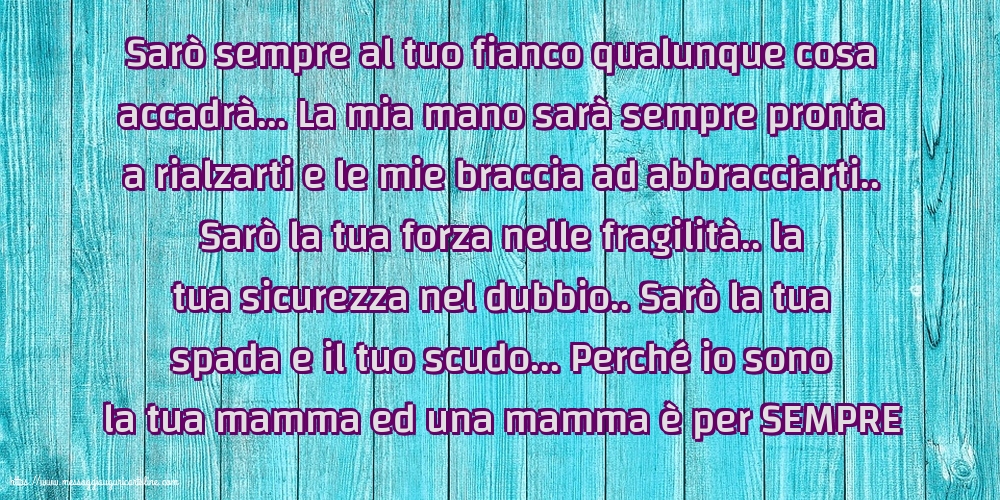 Famiglia Sarò sempre al tuo fianco qualunque cosa accadrà