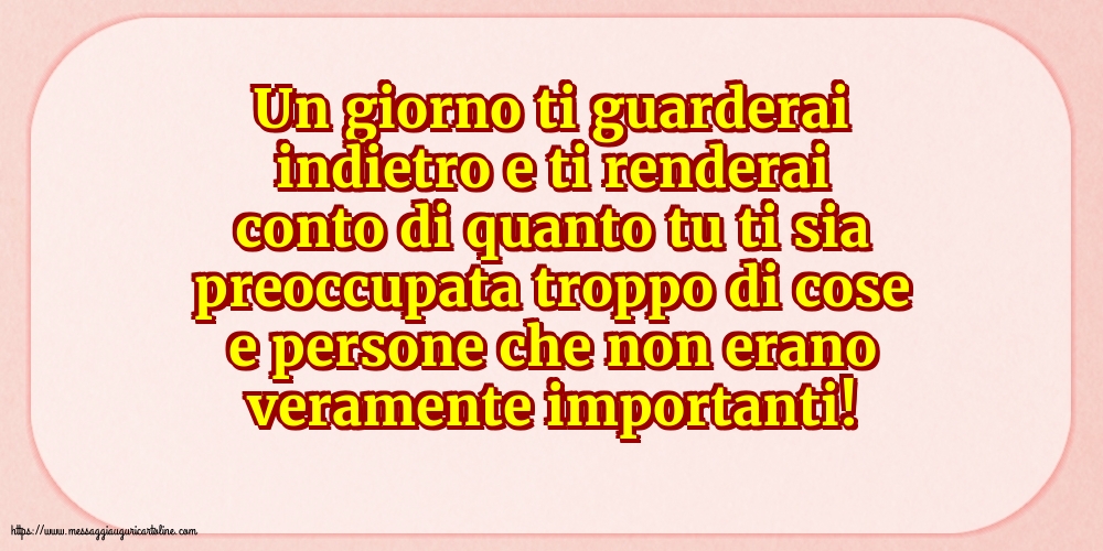 Famiglia Un giorno ti guarderai indietro