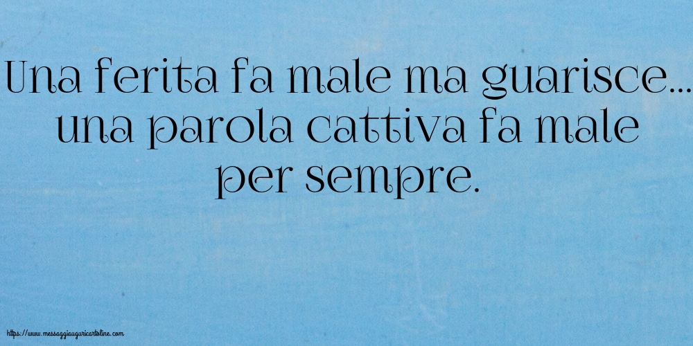 Famiglia Una parola cattiva fa male per sempre