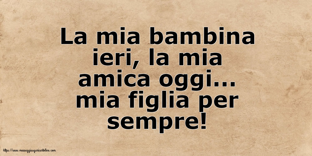 Famiglia La mia bambina ieri,