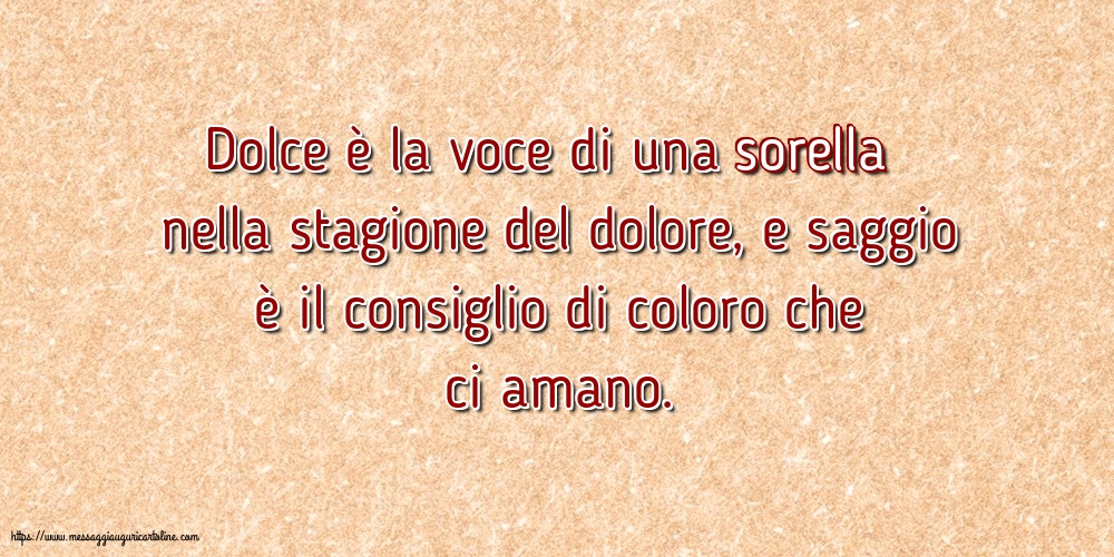 Famiglia Dolce è la voce di una sorella nella stagione del dolore