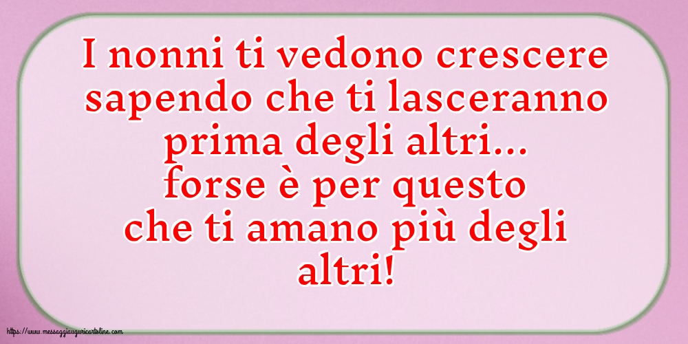Famiglia I nonni ti vedono crescere