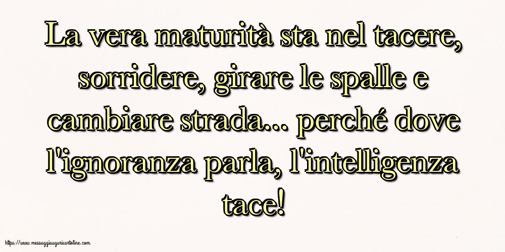 Famiglia La vera maturità sta nel tacere