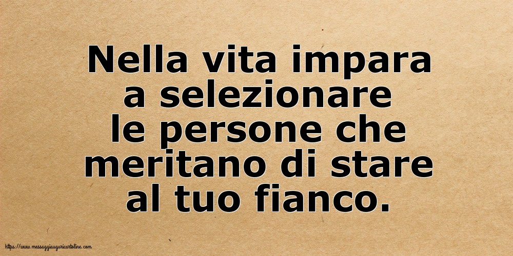 Famiglia Nella vita impara a selezionare le persone