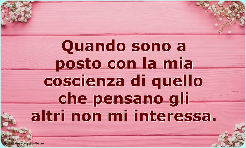 Famiglia Quando sono a posto con la mia coscienza