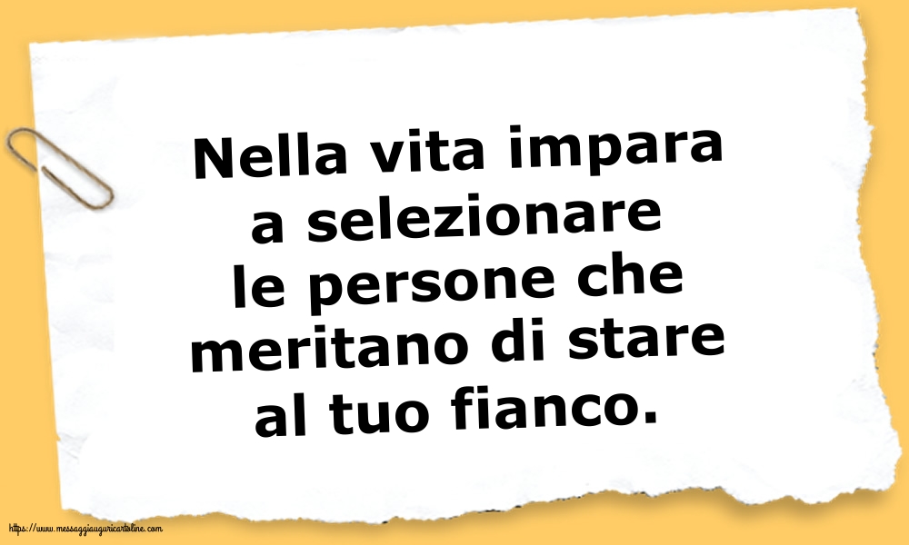 Famiglia Nella vita impara a selezionare le persone