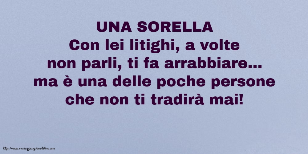 Famiglia UNA SORELLA