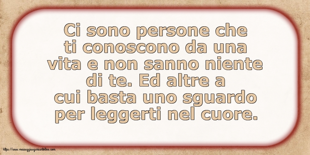 Famiglia Ci sono persone che ti conoscono