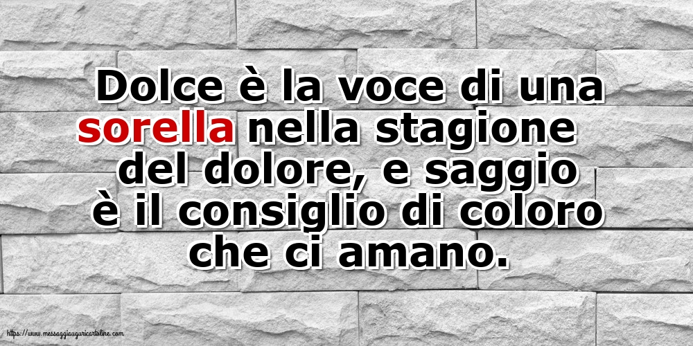 Famiglia Dolce è la voce di una sorella nella stagione del dolore