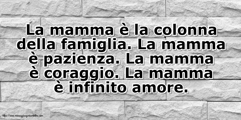 Famiglia La mamma è la colonna della famiglia