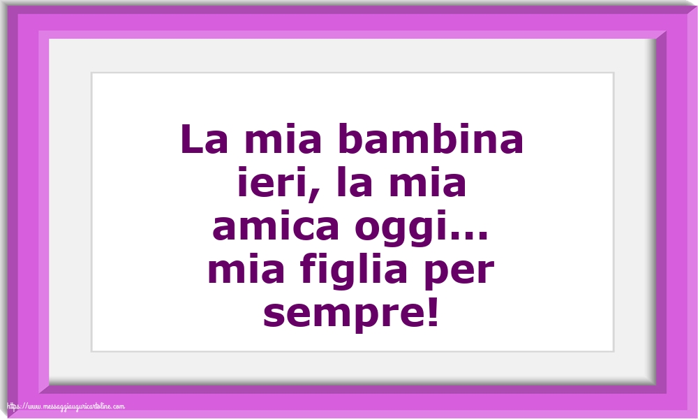 Famiglia La mia bambina ieri,