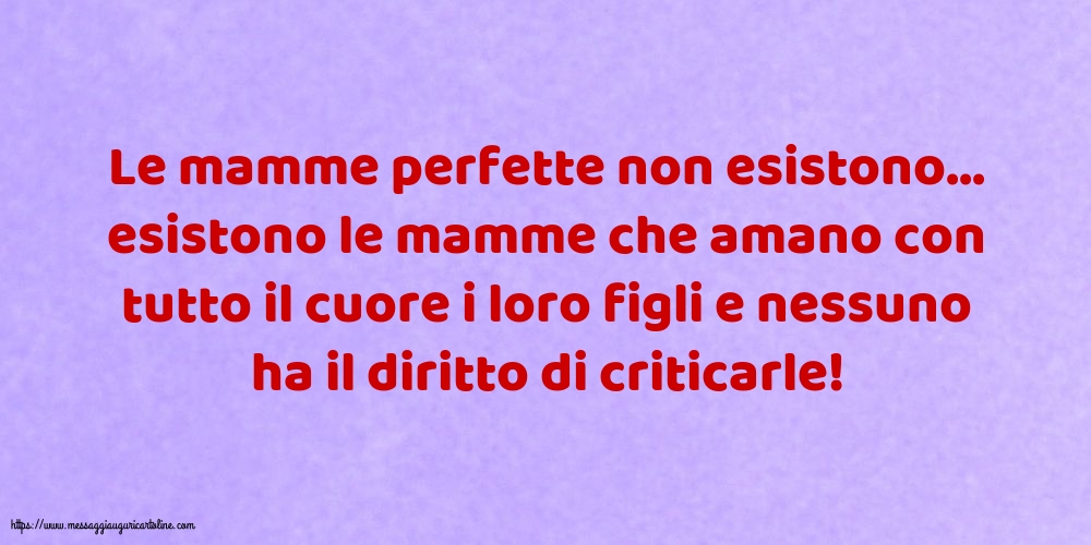 Famiglia Le mamme perfette non esistono