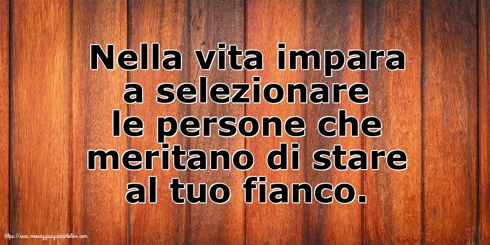 Famiglia Nella vita impara a selezionare le persone