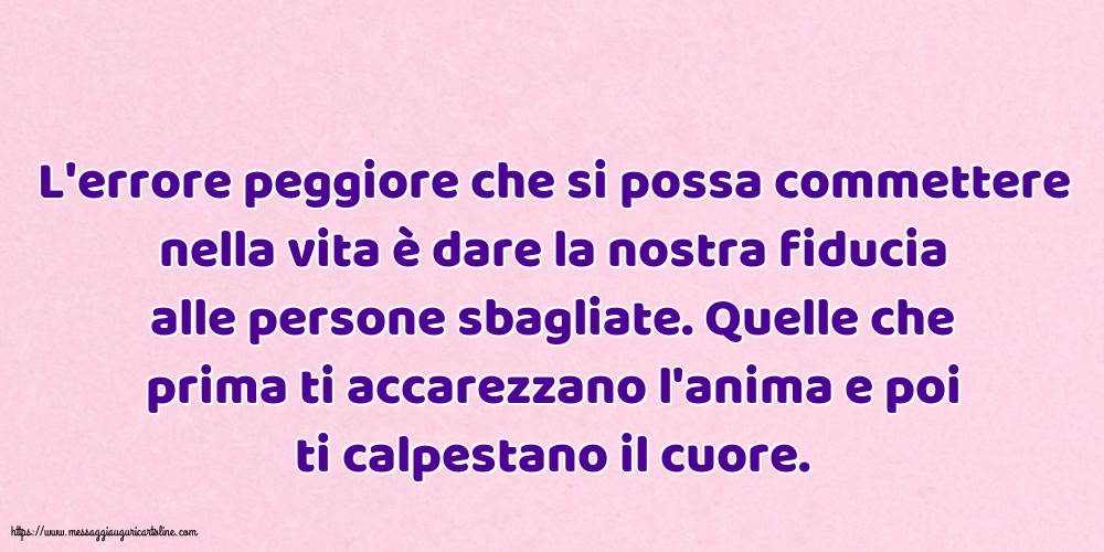 Famiglia L'errore peggiore che si possa commettere nella vita
