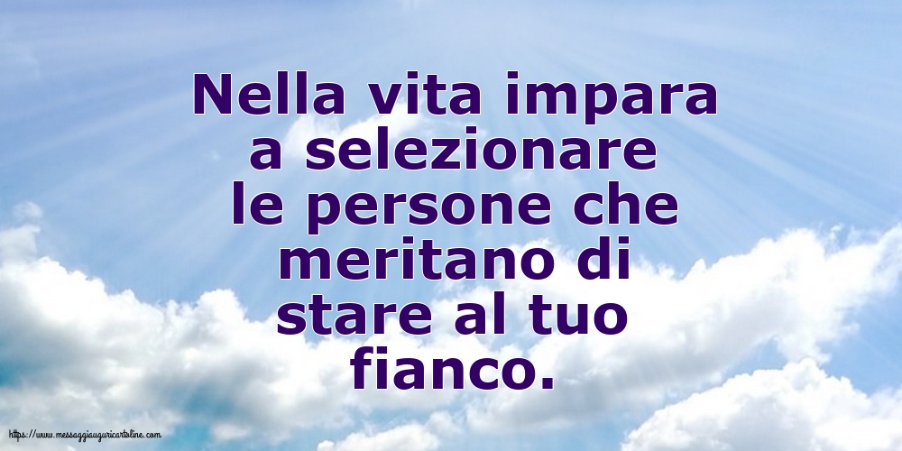 Famiglia Nella vita impara a selezionare le persone