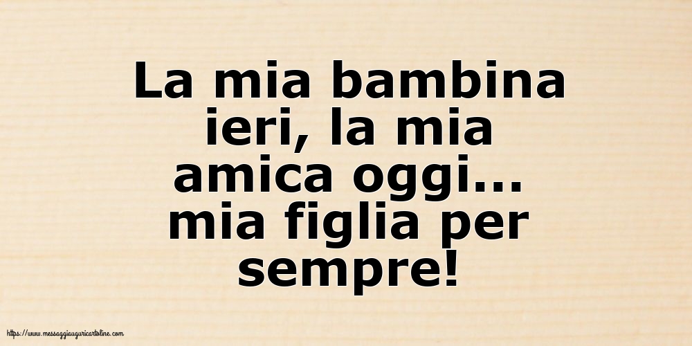 Famiglia La mia bambina ieri,