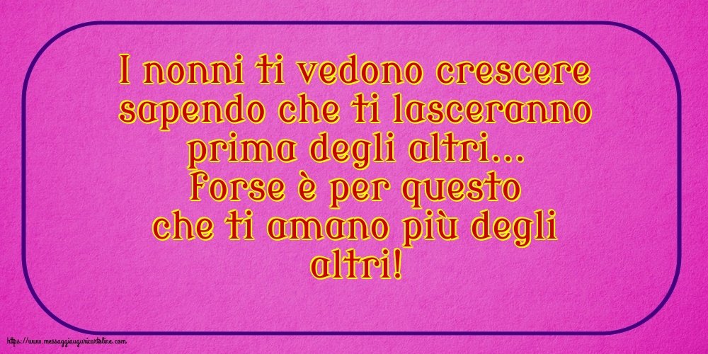 Famiglia I nonni ti vedono crescere