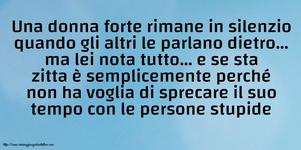 Famiglia Una donna forte rimane in silenzio