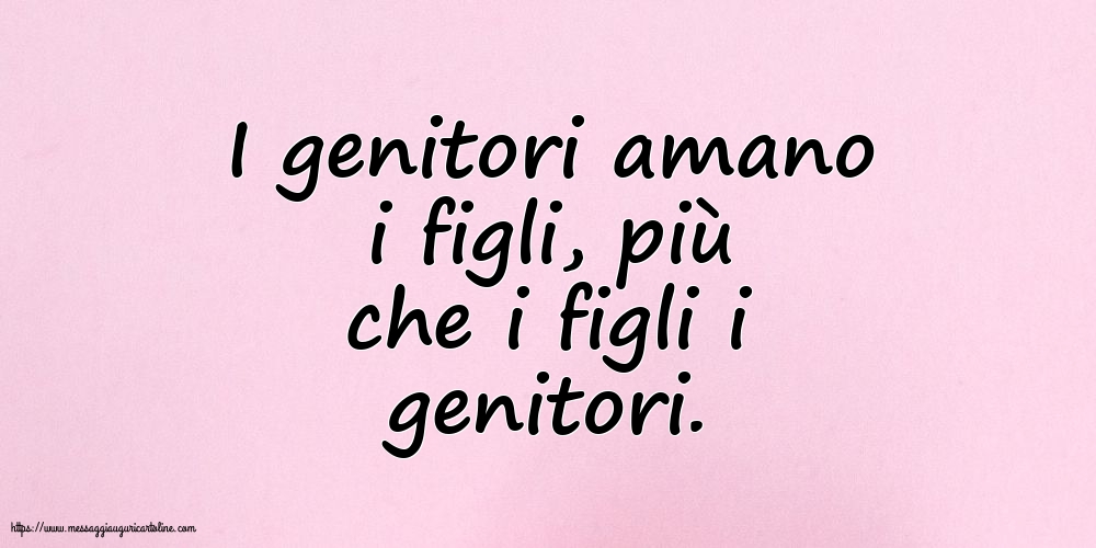 Famiglia I genitori amano i figli