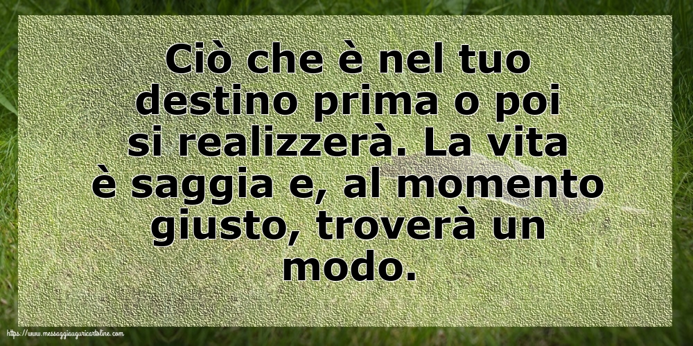 Famiglia Ciò che è nel tuo destino prima o poi si realizzerà