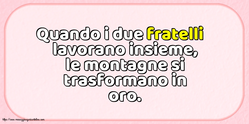 Famiglia Quando i due fratelli lavorano insieme...