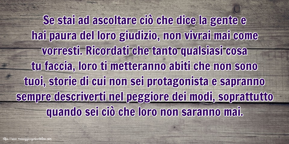 Famiglia Se stai ad ascoltare ciò che dice la gente